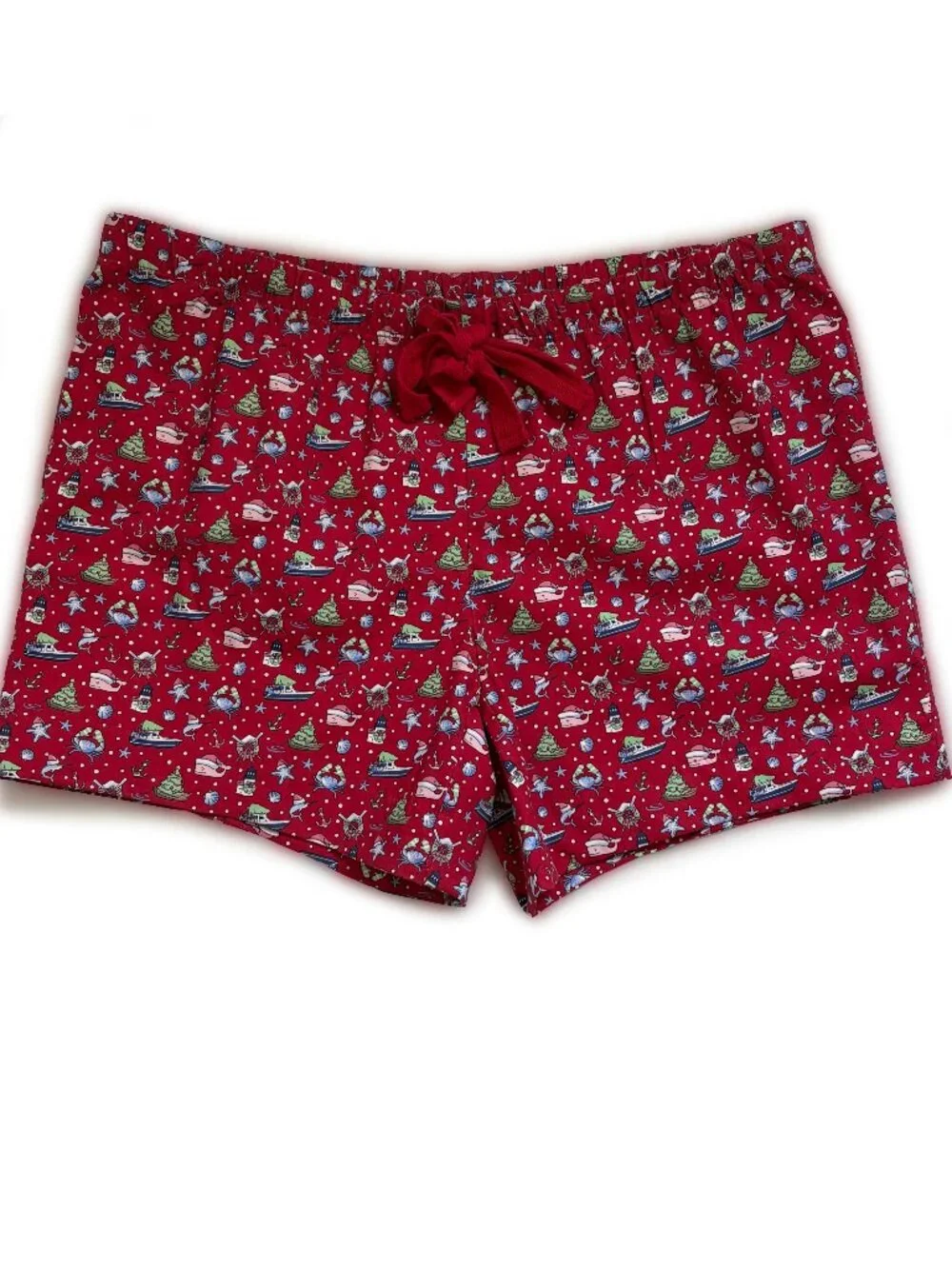 Vineyard Vines Christmas Sleep Shorts Nautical Print NOT FLANNEL -- NEW
